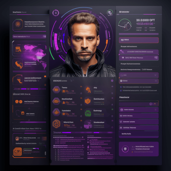 Futuristic digital interface showcasing a blend of traditional resumes and NFT tokens, exemplifying the integration of NFTs On Your Resume.